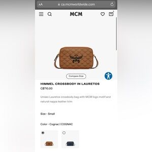 MCM cross body bag